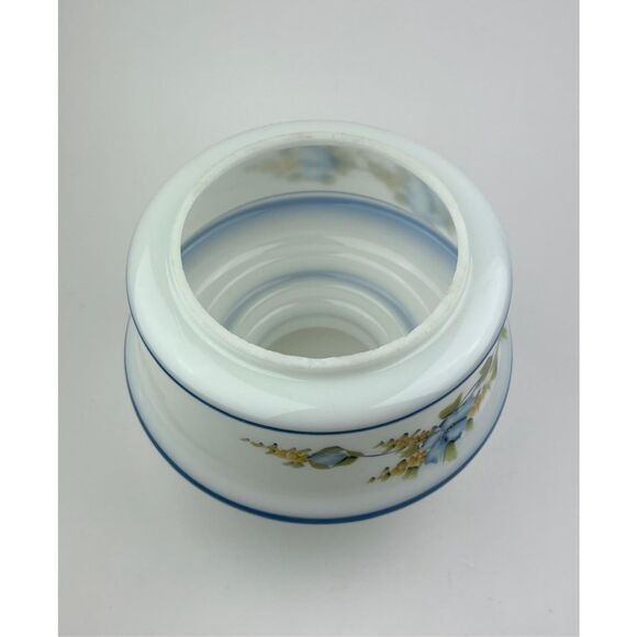 Vintage Abigail Adams Collection Blue Stripe Floral Hurricane -Lamp Shade Only - Picture 7 of 7